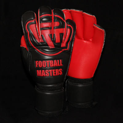 Rękawice Football Masters Black Red Contact Grip RF