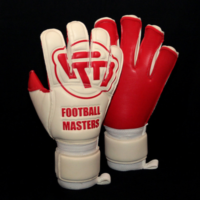 Rękawice Football Masters White Red Contact Grip Mixcut FR Junior