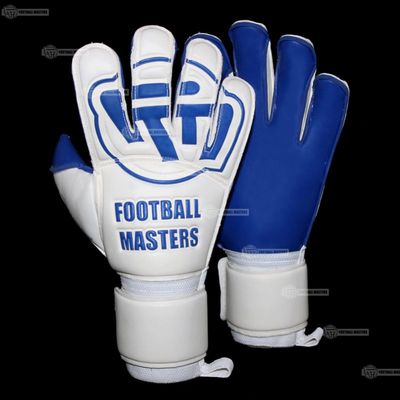 Rękawice Football Masters White Blue Contact Grip Mixcut FR Junior